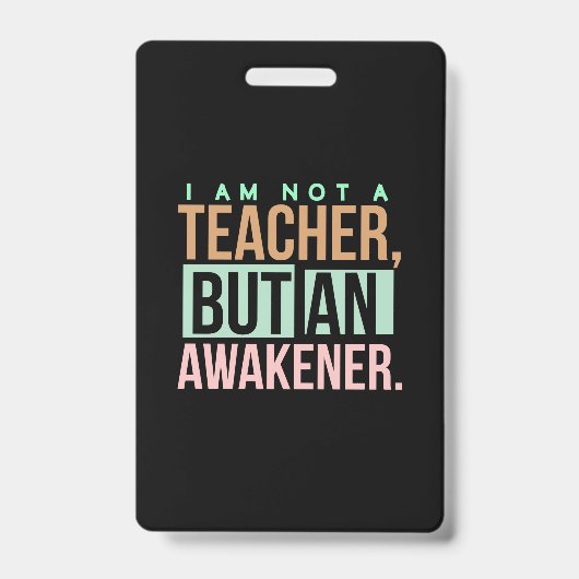 Teacher Art Teacher An Awakener Ausweis (Vorderseite)
