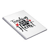 Teacher Art Teaching ist ein Werk des Herzens Notizblock (Rechte Seite)