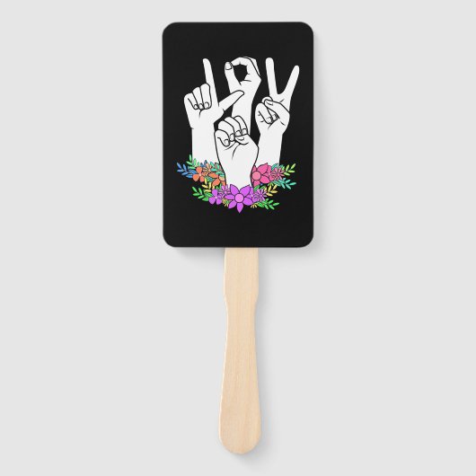 Teacher ASL Hand Sign Fächer (Vorderseite)