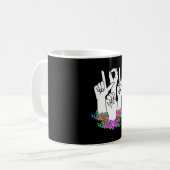 Teacher ASL Hand Sign Kaffeetasse (Vorderseite Links)