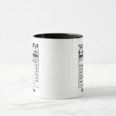 Teacher Assistant Nutrition Facts Personalized Fun Tasse (Zentrum)