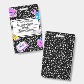 Teacher Back to School Composition  Ausweis (Vorder- & Rückseite)