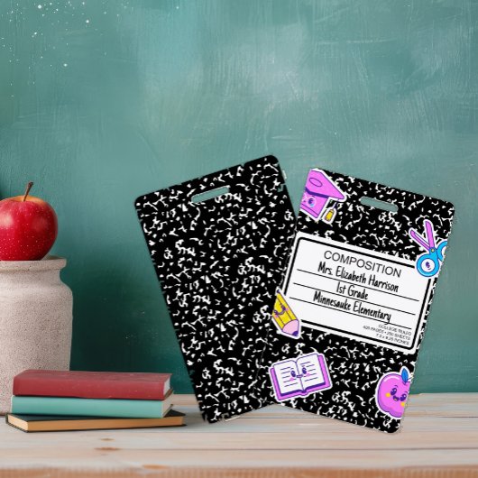 Teacher Back to School Composition  Ausweis