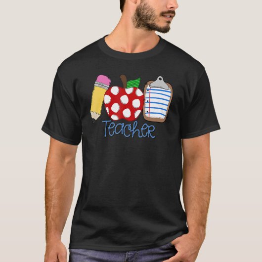 Teacher back to school teaching pencil Students T-Shirt (Vorderseite)