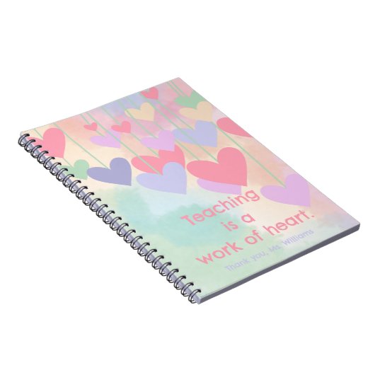 Teacher beglückwünscht Sie herzlich zu einer farbe Notizblock (Rechte Seite)