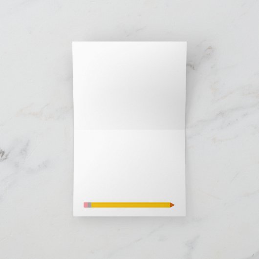 Teacher Bleistift Papier Danke Karte (Innenseite)