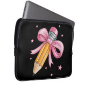 Teacher Bow Pencil Teaching Life Appreciation Gift Laptopschutzhülle (Vorne Rechts)