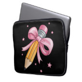 Teacher Bow Pencil Teaching Life Appreciation Gift Laptopschutzhülle (Vorderseite Links)