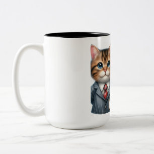 Teacher Cat Zweifarbige Tasse