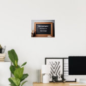 Teacher Chalkboard Blackboard Custom Welcome Poster (Heimbüro)