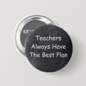 Teacher Chalkboard Design Geschenk Idee Button (Vorne & Hinten)