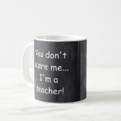 Teacher Chalkboard Design Geschenkidee nicht störe Kaffeetasse (Vorderseite Links)