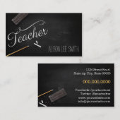 Teacher chalkboard visitenkarte (Vorne/Hinten)