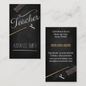 Teacher chalkboard visitenkarte (Vorne/Hinten)
