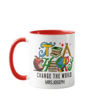 Teacher Change The World Colorful School