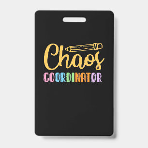Teacher Chaos Coordinator Ausweis