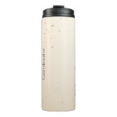 Teacher Chaos Coordinator Gold Glitzer Script Thermosbecher (Vorderseite)