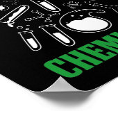 Teacher Chmistree Funny Christmas Puff Poster (Ecke)