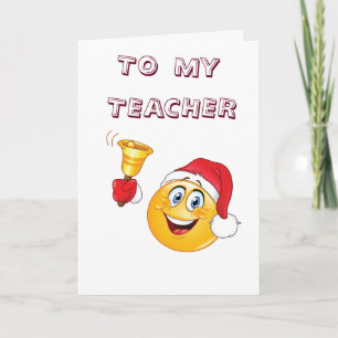 **TEACHER** CHRISTMAS EMJOI SAGT CHRISTMAS-MERRY C FEIERTAGSKARTE