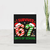Teacher Christmas Funny Meme I Survived 67 Days Of Karte (Vorderseite)