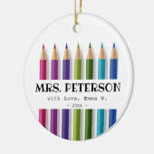 Teacher Christmas Gift Personalized Keramik Ornament (Links)