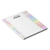 Teacher Classroom Pencil Custom Name Notizblock (angewinkelt)