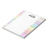 Teacher Classroom Pencil Custom Name Notizblock (Rotiert)