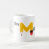 Teacher Coffee Tasse, Personalisierter Name, Kaffeetasse (Vorderseite Links)