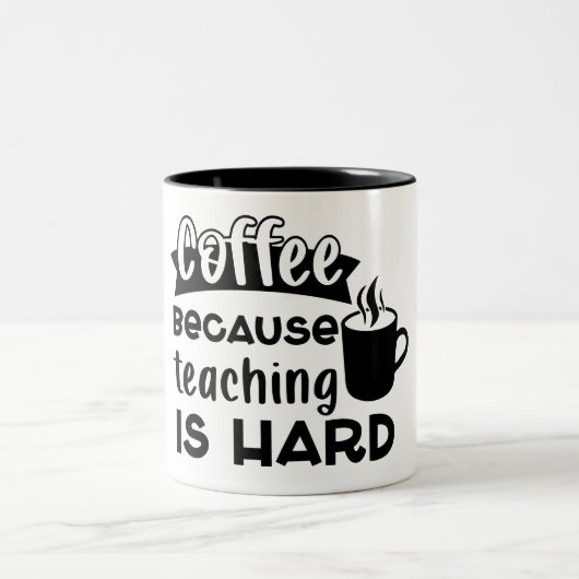 Teacher Coffee Zweifarbige Tasse (Mittel)