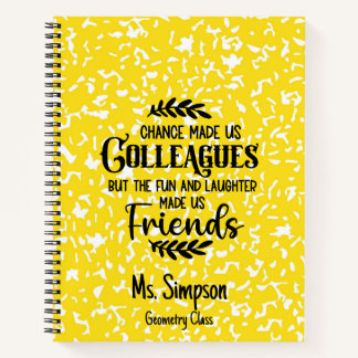Teacher Colleague Hardcover Notebook Geschenk Notizblock
