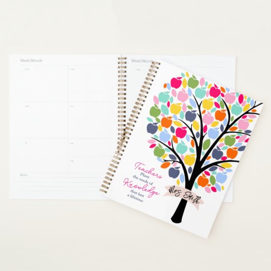 Teacher Colorful Apfelbaum danke Ihnen Planer (Anzeige)