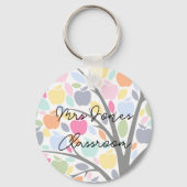 Teacher Colorful Apfelbaum danke Ihnen Schlüsselanhänger (Rückseite)