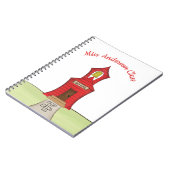 Teacher Colorful Niedlich Whimsical School Notizblock (Linke Seite)