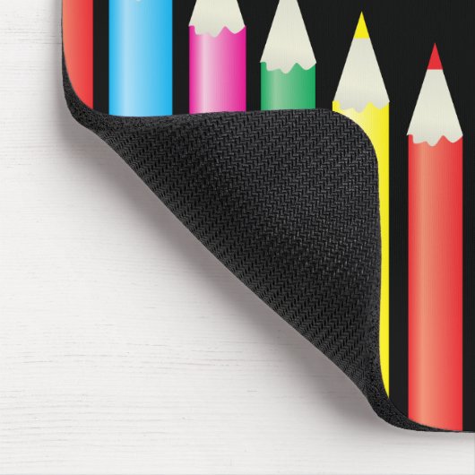 Teacher Colorful Pencils Desk Mat Mousepad (Ecke)