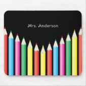 Teacher Colorful Pencils Desk Mat Mousepad (Vorne)