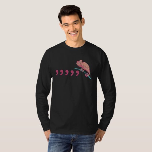 Teacher Comma Chameleon  80 s T-Shirt (Vorne ganz)