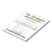 Teacher Conference School Note Pad Small Notizblock (Rotiert)