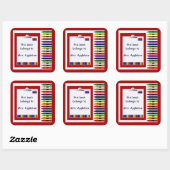 Teacher Crayon Buchzeichen Custom Sticker (Blatt)