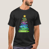 Teacher Crayon Christmas Tree Lights Premium T-Shirt (Vorderseite)