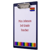 Teacher Crayons Custom Clipboard Klemmbrett (Links)