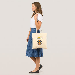 Teacher custom text school owl tragetasche