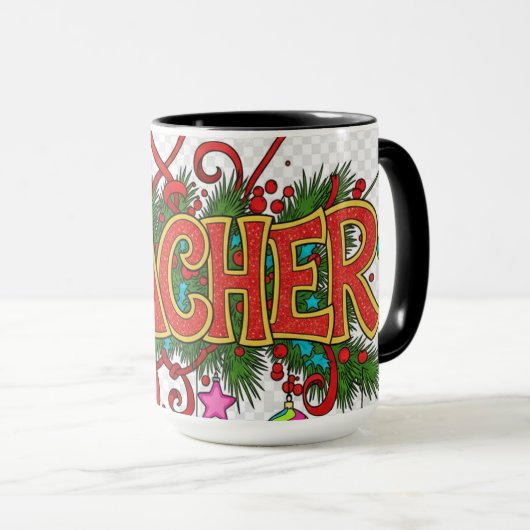 Teacher- Cute Festive Professionals Tasse (VorderseiteRechts)