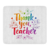 Teacher Cutting Board - Danke, Lehrer! Schneidebrett (Vorderseite)
