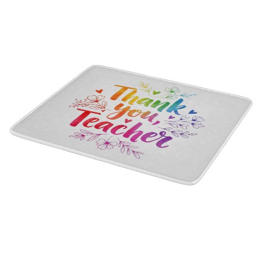 Teacher Cutting Board - Danke, Lehrer! Schneidebrett (Ecke)