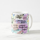 Teacher Daily Affirmation Geschenke Großes Kaffeetasse (VorderseiteRechts)
