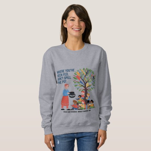 Teacher Dankbarkeit Sweatshirt (Vorne ganz)