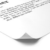 Teacher Definition Dictionary Wall Art Poster (Ecke)