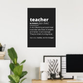 Teacher Definition - Funny Teaching School Teacher Poster (Heimbüro)