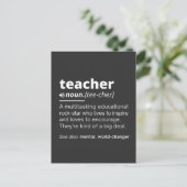 Teacher Definition - Funny Teaching School Teacher Postkarte (Stehend Vorderseite)