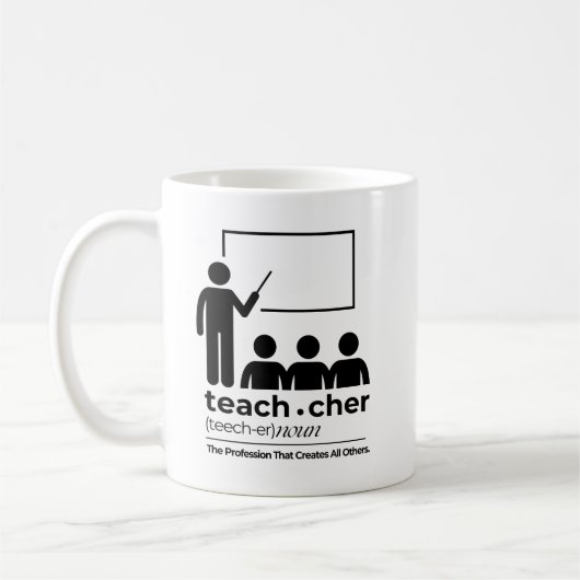 "Teacher Definition" Inspiration Coffee Tasse (Links)